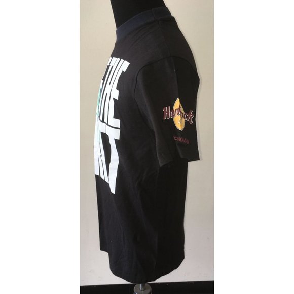 Hard Rock Cafe Honolulu Save the Planet Men's Black and White T-shirt Size Large - Picture 5 of 6